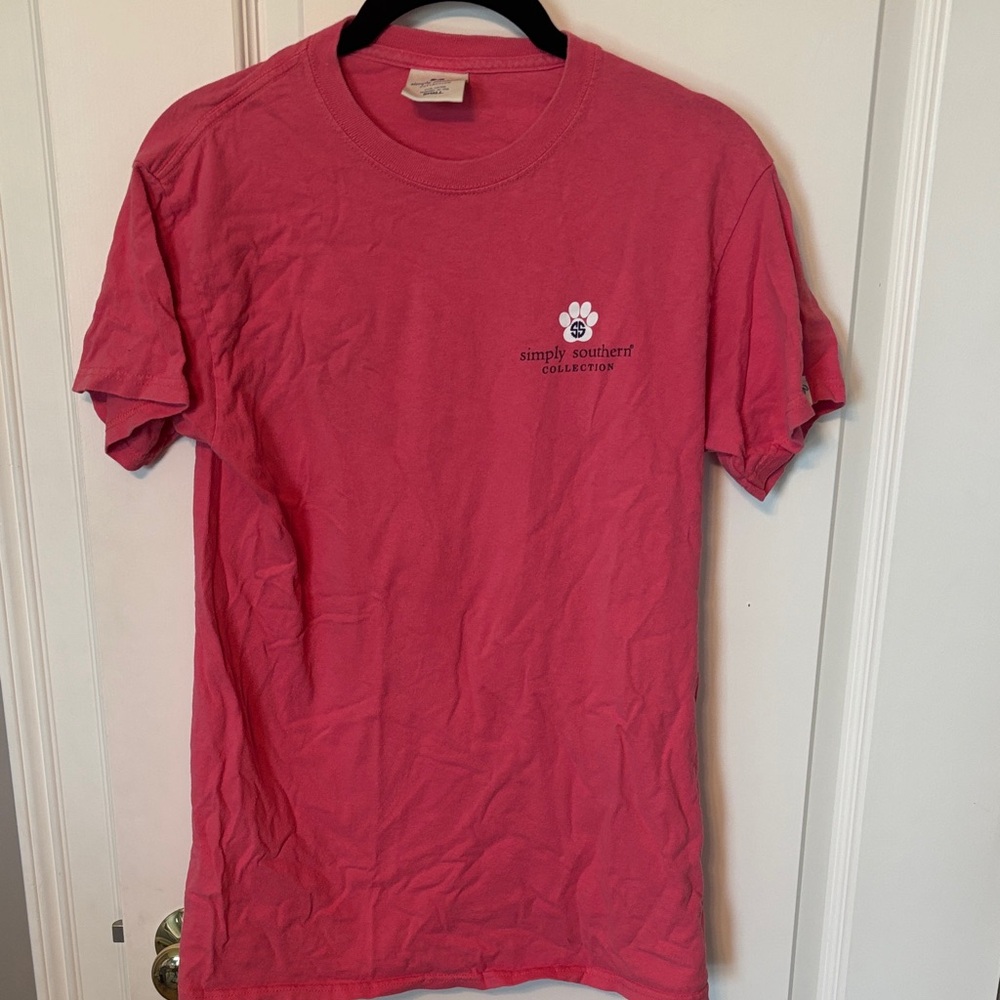 Simply Southern Small Pink Short Sleeve Tee